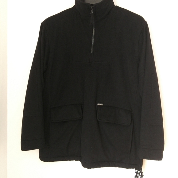 Facconable Other - Facconable XS wool quarter zip jacket coat black loro piana